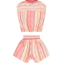 Ensemble 2 pièces total look rayé pour fille