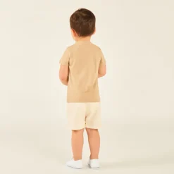 Ensemble 2 pièces t-shirt + bermuda motifs soleil et palmier pour bébé garçon