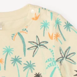Ensemble 2 pièces t-shirt + bermuda en éponge imprimé fantaisie pour bébé garçon
