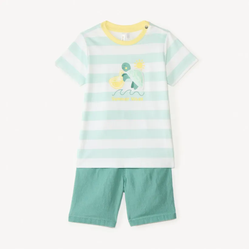 Ensemble 2 pièces t-shirt manches courtes + short pour bébé garçon