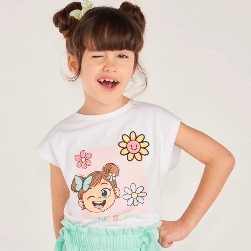 Ensemble 2 pièces t-shirt + short Bilie Boo pour fille