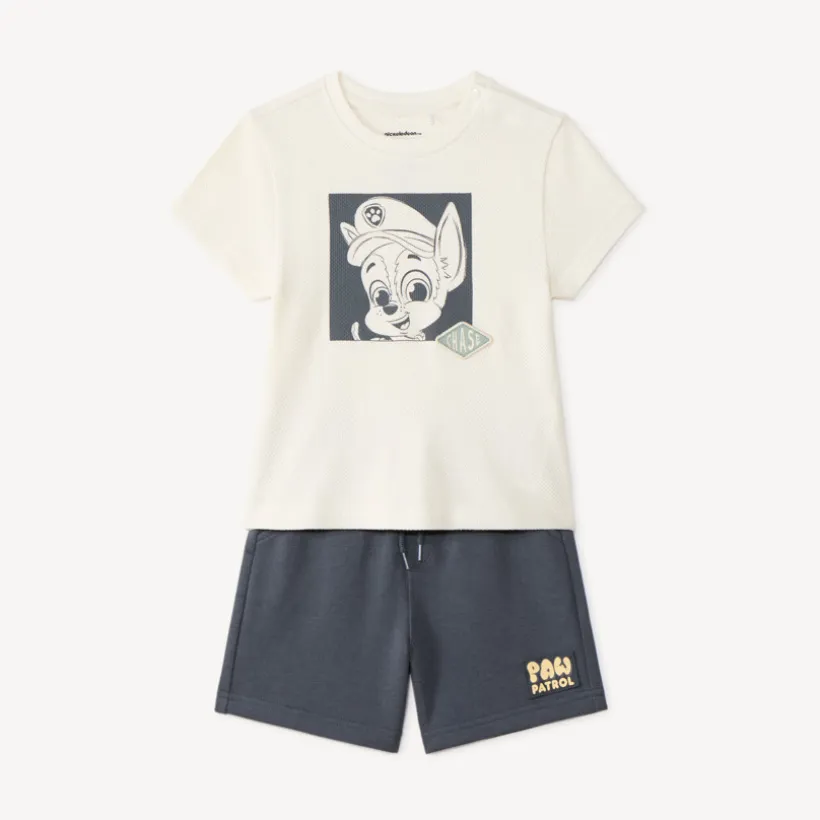 Ensemble 2 pièces t-shirt + short de la Pat' Patrouille pour bébé garçon