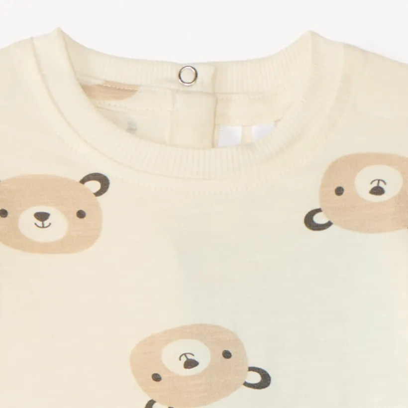 Ensemble 2 pièces t-shirt + short motifs oursons pour bébé garçon
