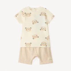 Ensemble 2 pièces t-shirt + short motifs oursons pour bébé garçon