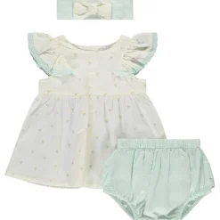 Ensemble 3 pièces tunique + bloomer + bandeau pour bébé fille