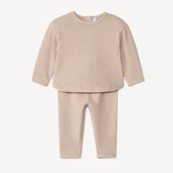 Ensemble 2 pièces uni en coupé-cousu pour bébé