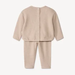 Ensemble 2 pièces uni en coupé-cousu pour bébé