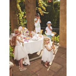 Ensemble robe de cérémonie en tulle brodé + bloomer pour bébé fille