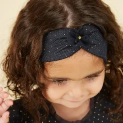 Ensemble robe de fête en jacquard + bandeau pour bébé fille
