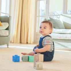 Ensemble salopette + t-shirt marinière pour bébé garçon