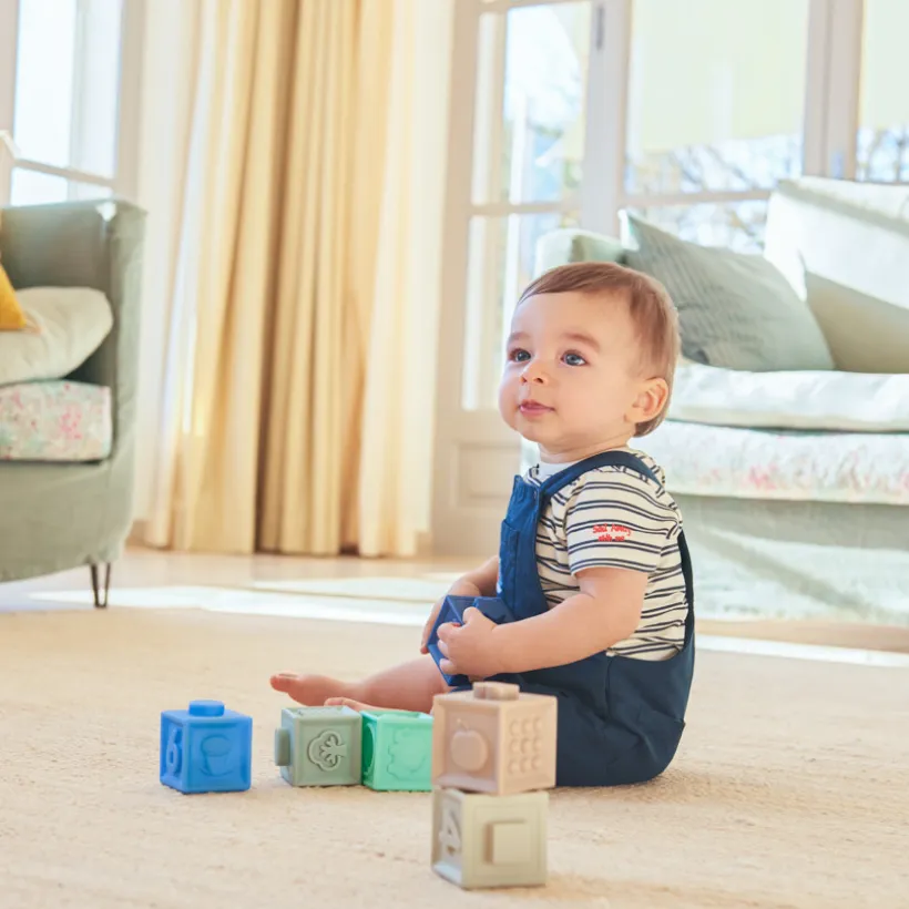 Ensemble salopette + t-shirt marinière pour bébé garçon