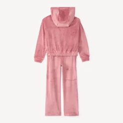 Ensemble sweat à capuche + jogging en velours pour fille
