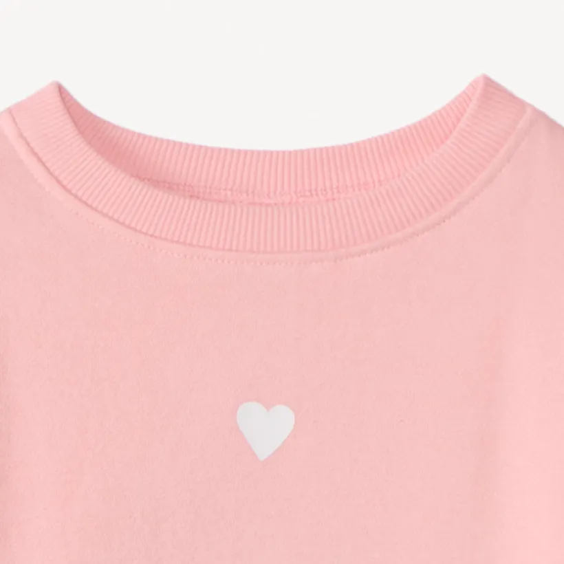Ensemble sweat + pantalon de jogging uni pour bébé fille