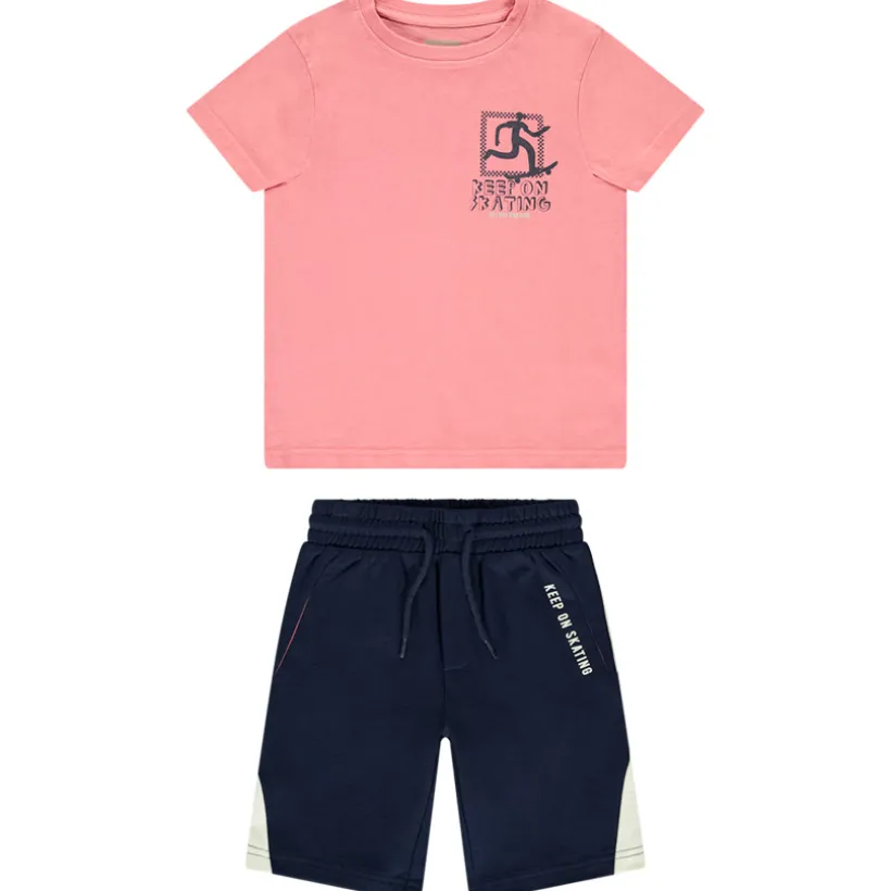 Ensemble t-shirt manches courtes printé + short pour garçon