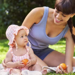 Ensemble tunique + short bloomer imprimé vichy pour bébé fille