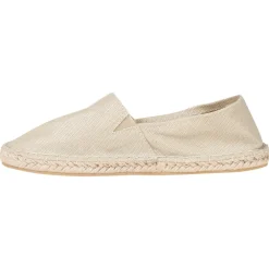 Espadrilles dorées en toile