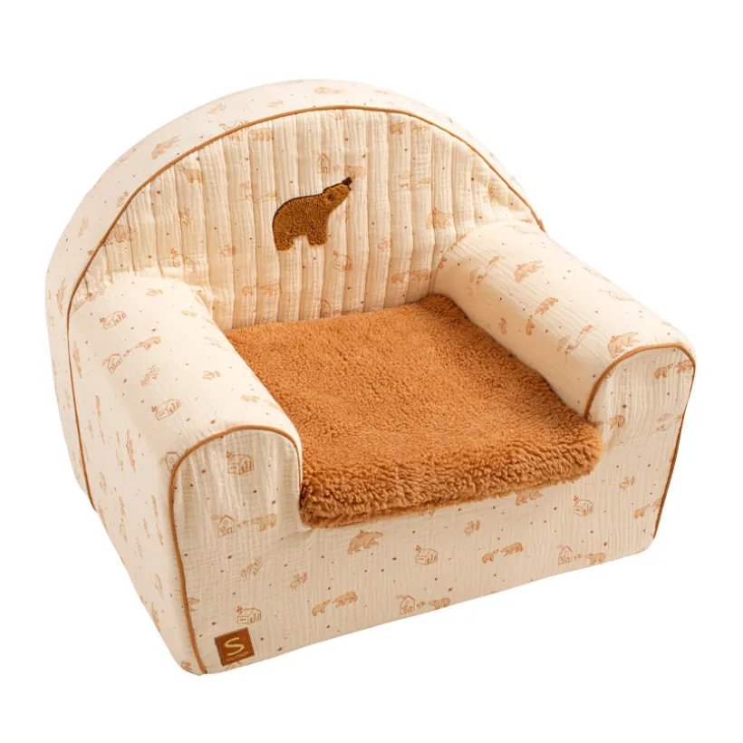 Fauteuil club déhoussable à imprimé Orsino