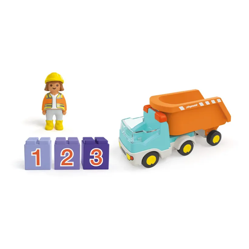 Figurine avec camion benne