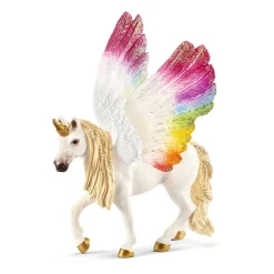 Figurine licorne ailée arc-en-ciel
