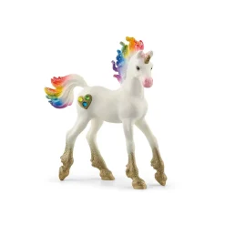 Figurine poulain licorne arc-en-ciel