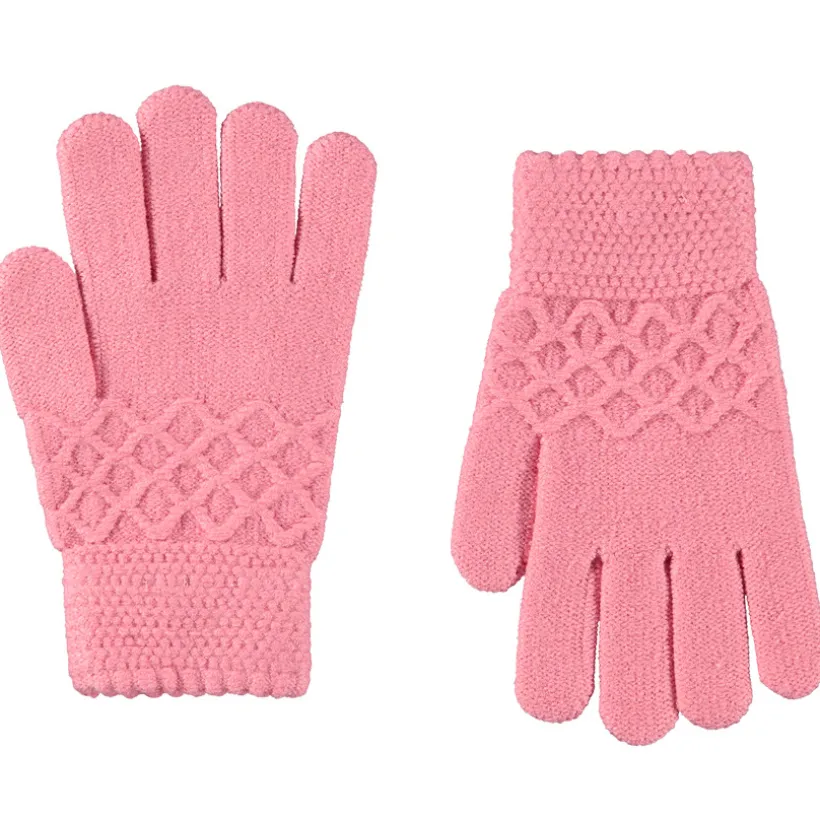 Gants en tricot fantaisie pour fille