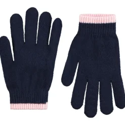 Gants en tricot uni pour fille