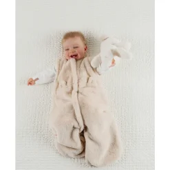Gigoteuse 50cm manches amovibles Fausse fourrure Beige MM25