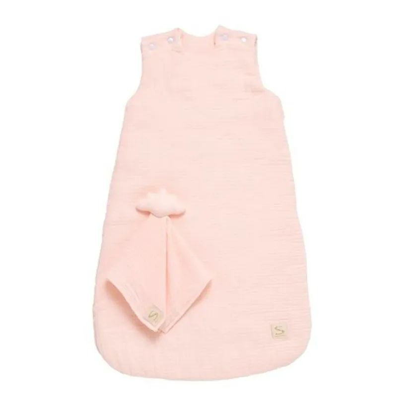 Gigoteuse ouatinée en gaze 0-6M TOG 2 + doudou mouchoir pétale