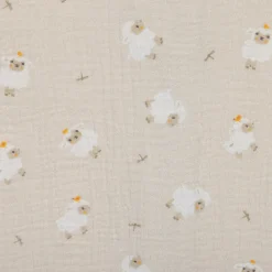 Gigoteuse TOG 0.5 en gaze imprimée moutons La Vie à la Ferme