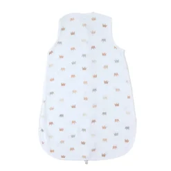 Gigoteuse TOG 1 en mousseline 70cm imprimé éléphants blanc