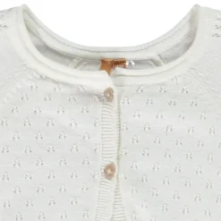 Gilet boléro en tricot ajouré pour fille
