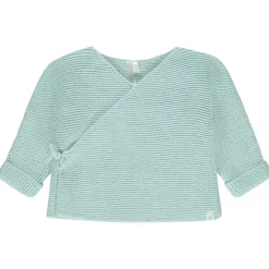 Gilet cache effet cœur uni en tricot pour bébé