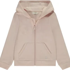 Gilet à capuche en molleton uni pour fille