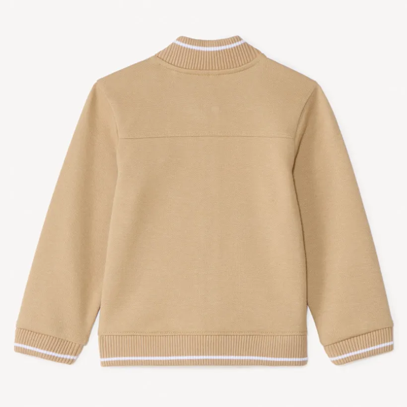 Gilet col teddy en piqué pour bébé garçon