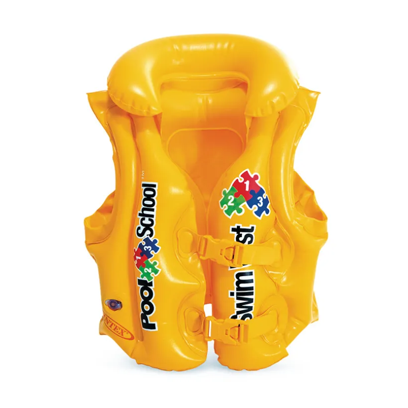 Gilet de natation gonflable 3-6 ans Pool School jaune