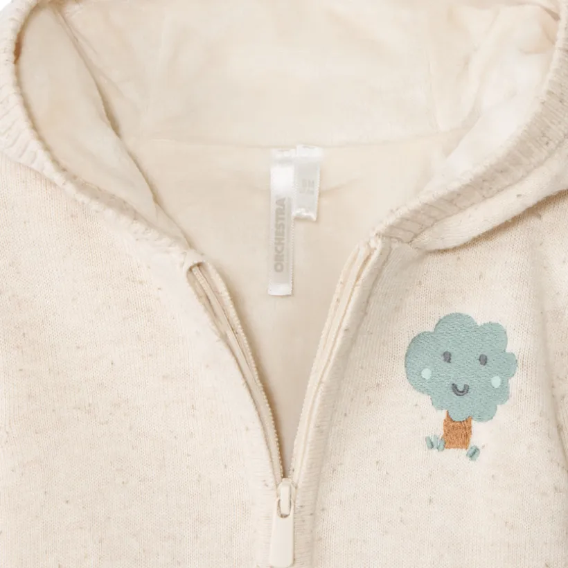 Gilet doublé sherpa avec patch brodé pour bébé garçon