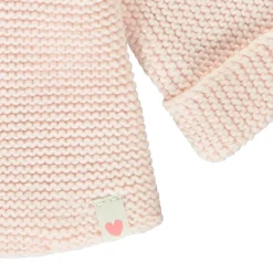 Gilet effet cache-cœur uni en tricot pour bébé fille