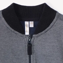 Gilet en maille piqué à col Teddy pour bébé garçon