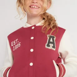 Gilet en molleton à col teddy effet colorblock pour fille