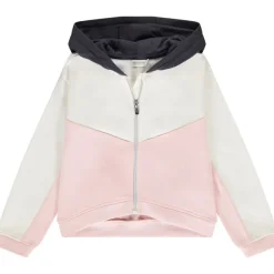 Gilet en molleton effet colorblock avec capuche pour fille