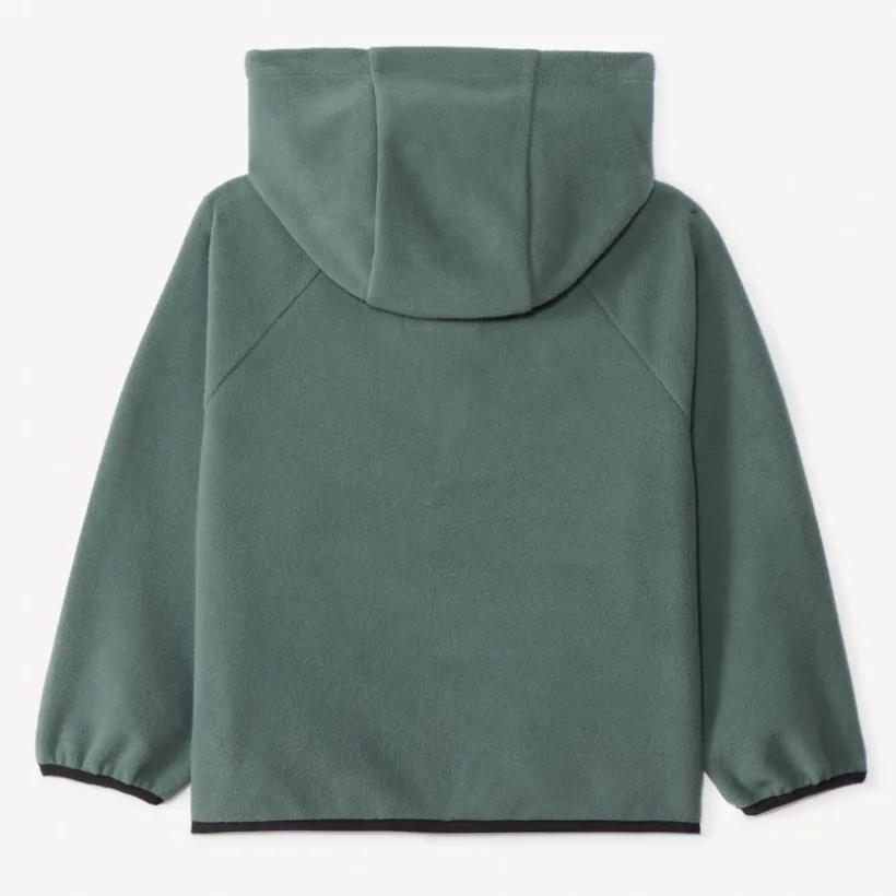 Gilet en polaire contrecollé et capuche + broderie pour garçon