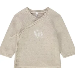 Gilet en tricot ajouré avec broderies pour bébé