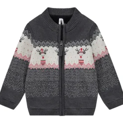 Gilet en tricot avec motif reine de Noël pour bébé garçon