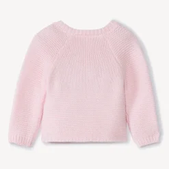 Gilet en tricot effet cache-cœur pour bébé fille prématurée