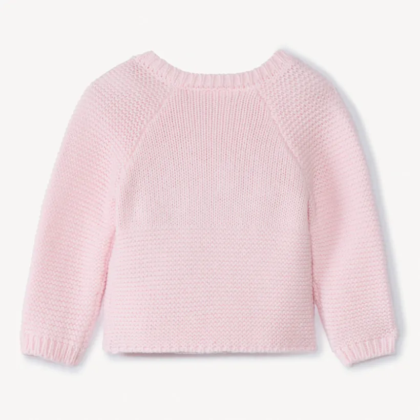 Gilet en tricot effet cache-cœur pour bébé fille prématurée
