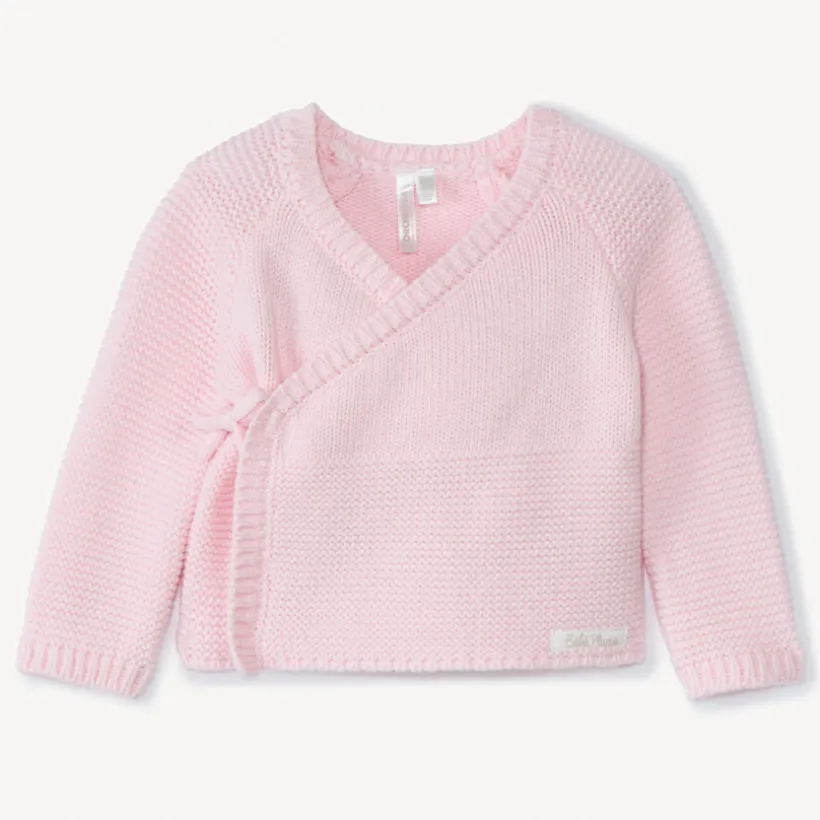 Gilet en tricot effet cache-cœur pour bébé fille prématurée