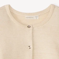 Gilet en tricot fantaisie avec lurex pour fille