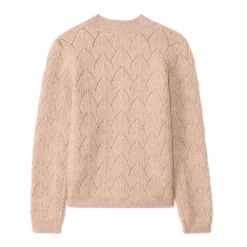 Gilet en tricot fantaisie avec ouverture en torsade pour fille