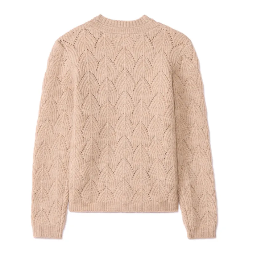 Gilet en tricot fantaisie avec ouverture en torsade pour fille