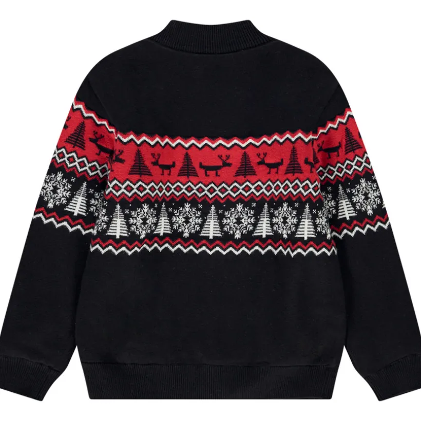 Gilet en tricot jacquard motif Noël pour garçon